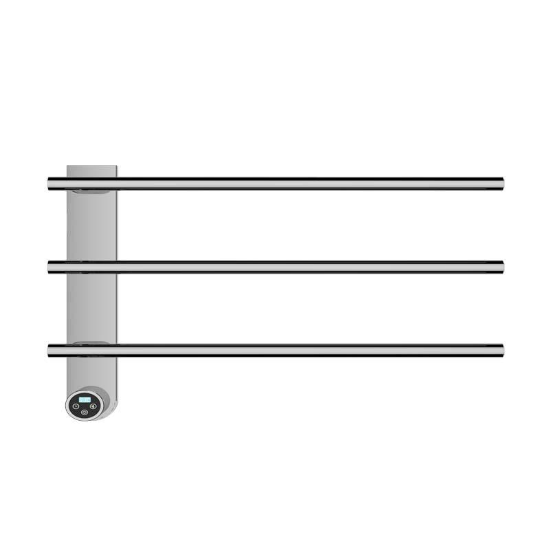 Smart Electric Heated Towel Rack with Carbon Fiber and Surface Mount, Featuring Concealed Mount and Temperature Control