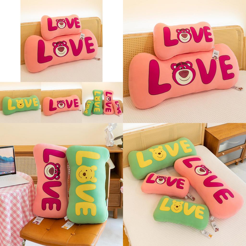 New Disney Plush Strawberry Bear Long Pillow For Cozy Bedrooms And Living Rooms 75cm