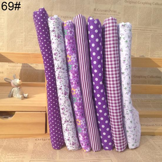 7Pcs/Set Quilting Fabric Floral Cotton Cloth DIY Craft Sewing Handmade Accessory