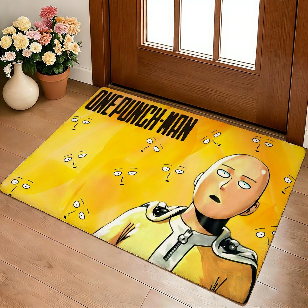 Anime Hot O-One-Punch Man Floor Mat Cozy Flannel Soft Thick Non-Slip Mat For Living Room Bedroom Kitchen Decor Rugs