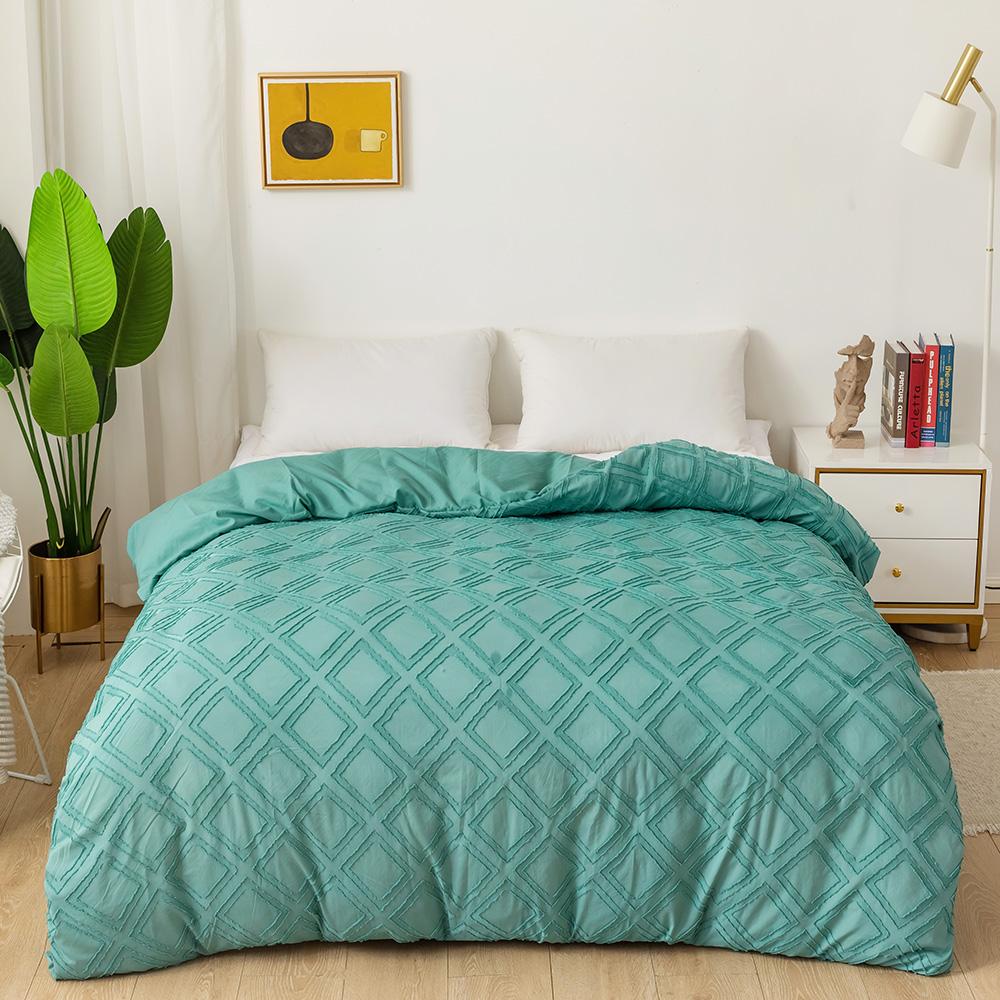 Duvet Cover Set Fashionable Pleated Bedding Set Brushed Microfiber Fabric Duvet Cover And Sham Set