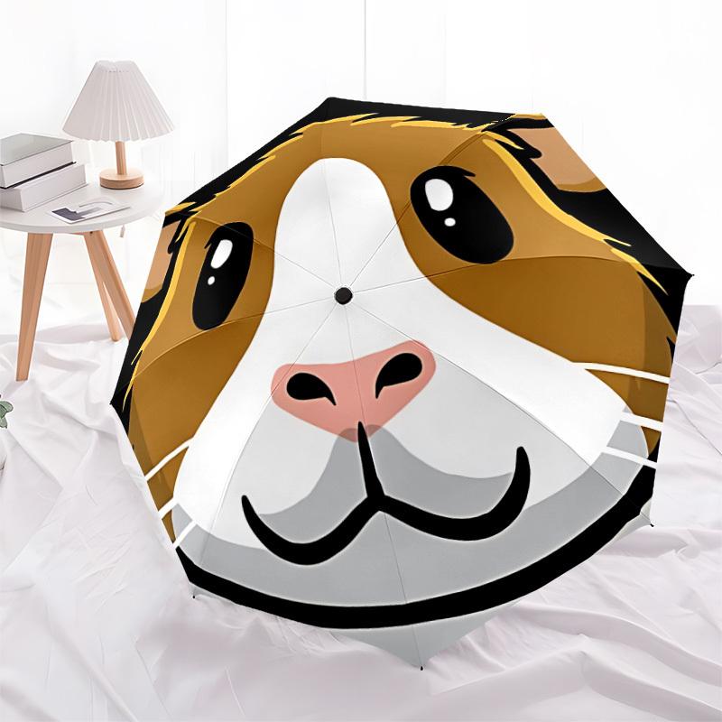 1pc Guinea Pig Automatic Folding Umbrella - Portable Collapsible 8-Rib Umbrella for All Seasons Durable Canopy Yy251119131