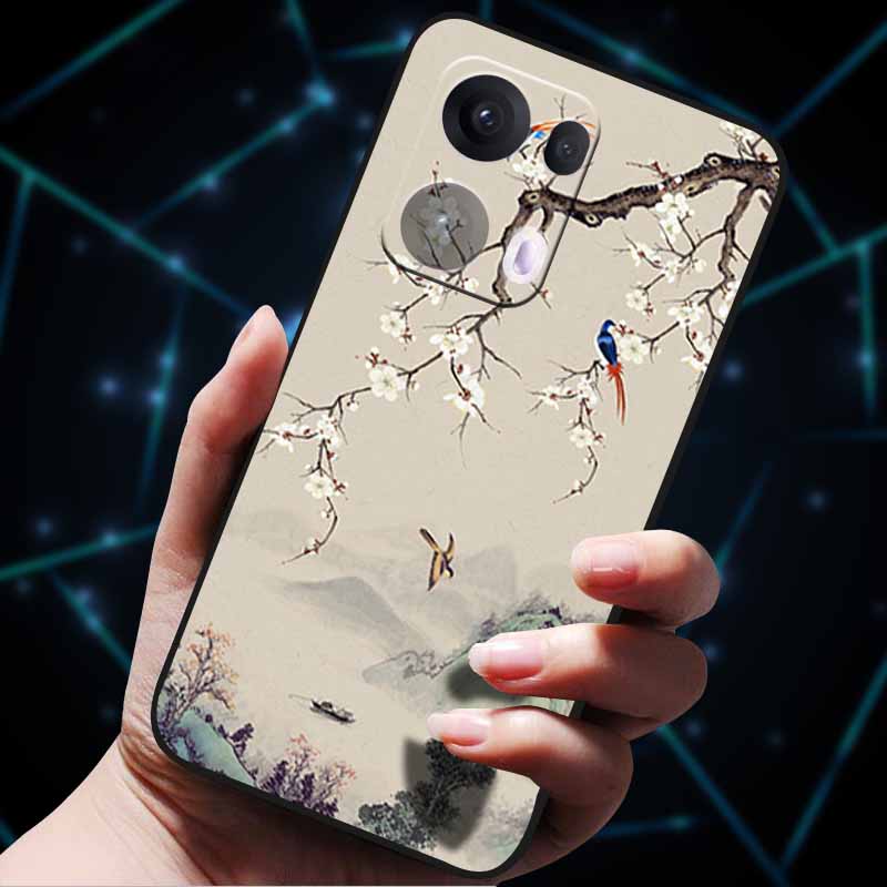 3D Flowers Emboss Fundas For OPPO Reno 13 Reno13 Pro 13F 5G Case Soft Silicone Phone Case for OPPO Reno13 Pro Back Cover Coque