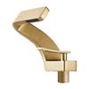 Rubinetto Ottone a Cascata Dorata – Lavabo Lusso a Foro Singolo