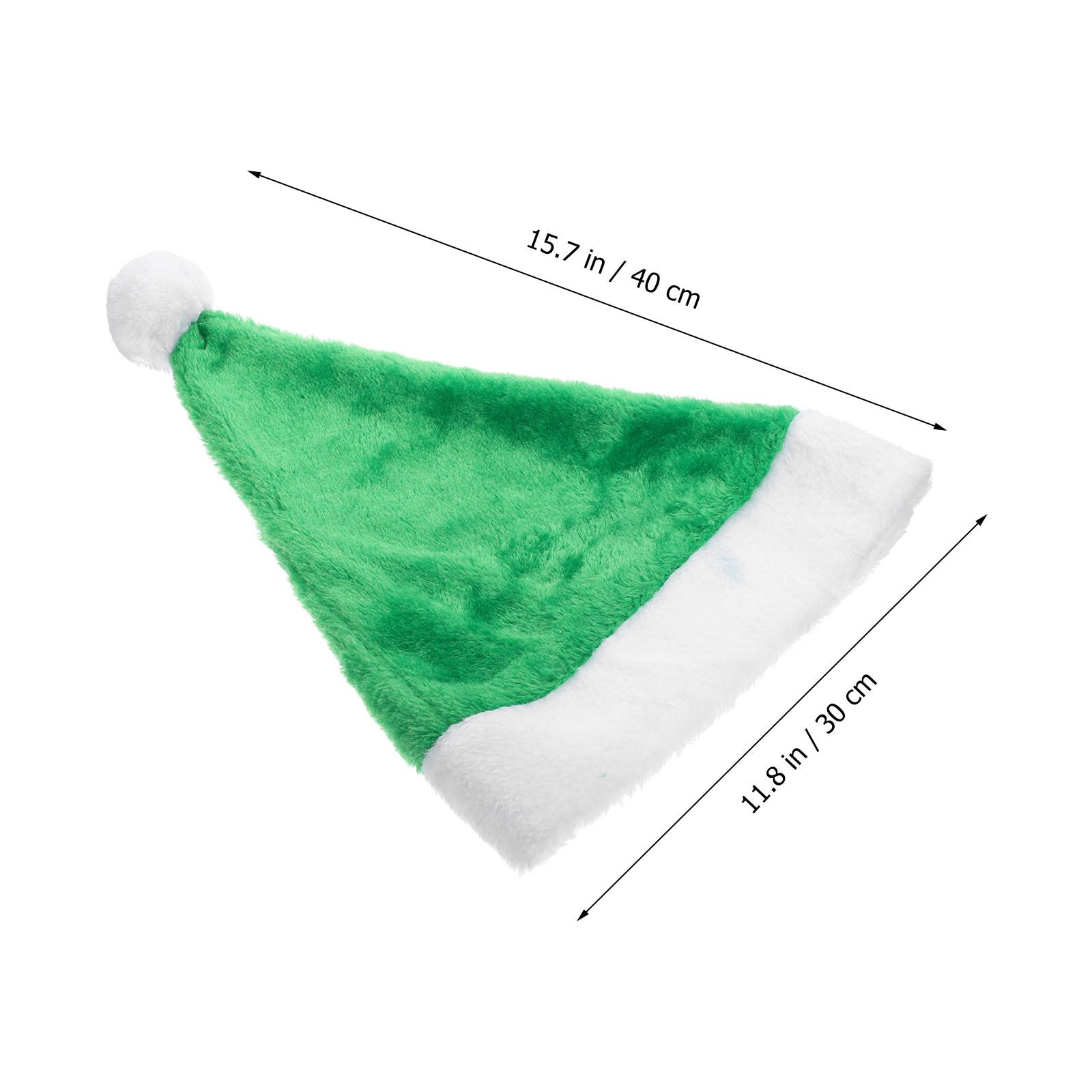 

Christmas Santa Hat Classic Design Soft Warm Xmas Cap Party Costume Prop Unisex Holiday Gift for Men Women Christmas Santa Hat other зелёный