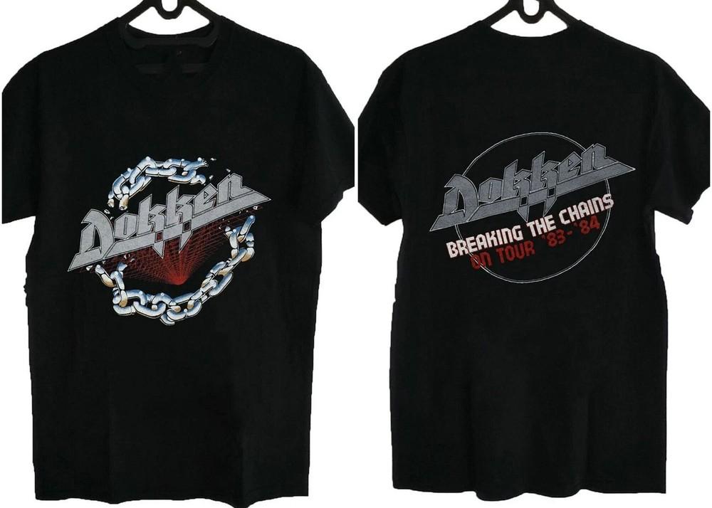 Dokken Breaking the chains on Tour Tshirt Black Unisex S to 5XL Unisex T-Shirt XXXXL