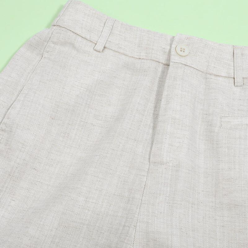 Women's Tencel Linen Blend High-Waist Loose Pants