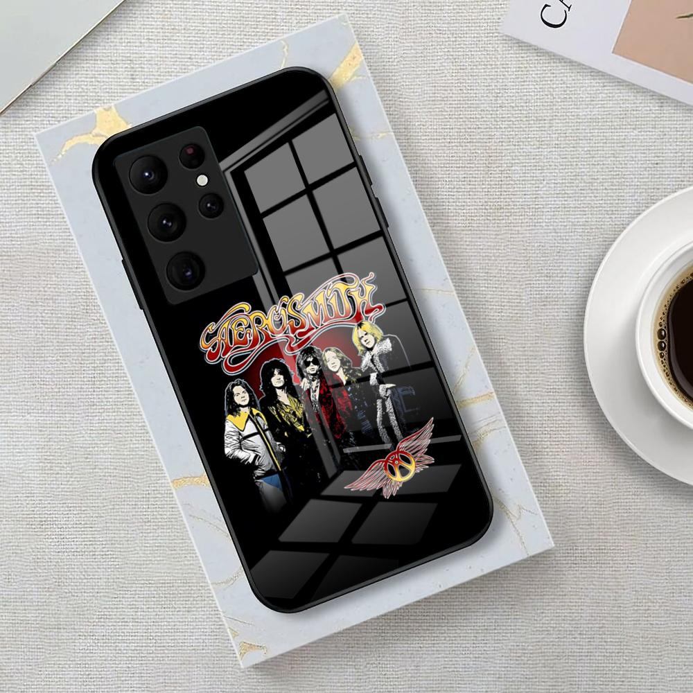 

Band Aerosmith Phone Case For Samsung S26 S25 Edge Ultra 23 22 21 20 Ultra Plus S24 Fe Glass Cover Galaxy S26 Plus