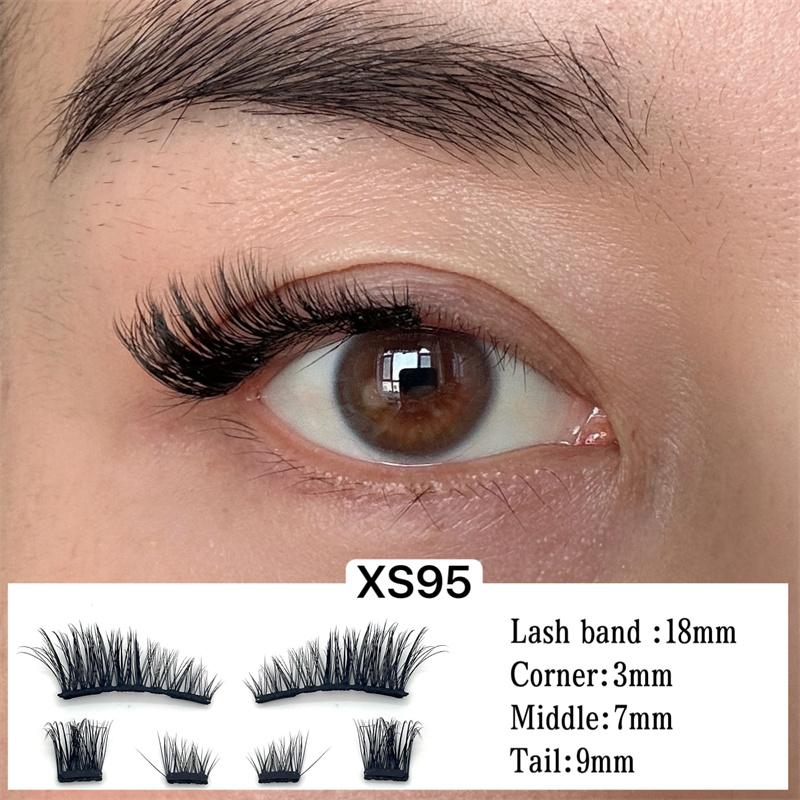 OEM Reusable Synthetic Hair Magnetic Lashes No Glue Needed Professional 3D Magnetic Eyelash 3-Step Press