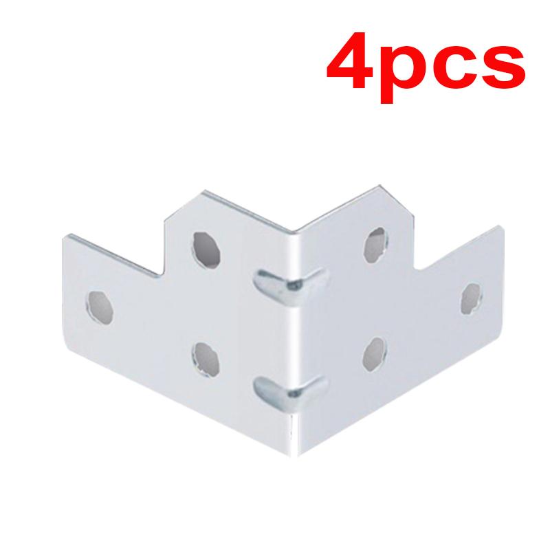 Flight Case Corner Brackets 4/8Pcs L Angle Codes, 6 Hole Right Angle Protector Aluminum Case Hardware Tour Box Reinforcement Kit