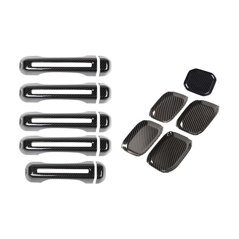 ABS obudowa klamki samochodowej naklejka zewnętrzna dekoracja miski pokrywa dla Jeep Wrangler JL 2018 Up wersja 4-drzwiowa akcesoria zewnętrzne