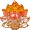 YUYAKESHI Fox Figurine Mascot Ornament Cute Nine-Tailed Fox Mini Entryway Stone Holder Handmade Natural Stone Interior Resin Decoration Small Item Tab