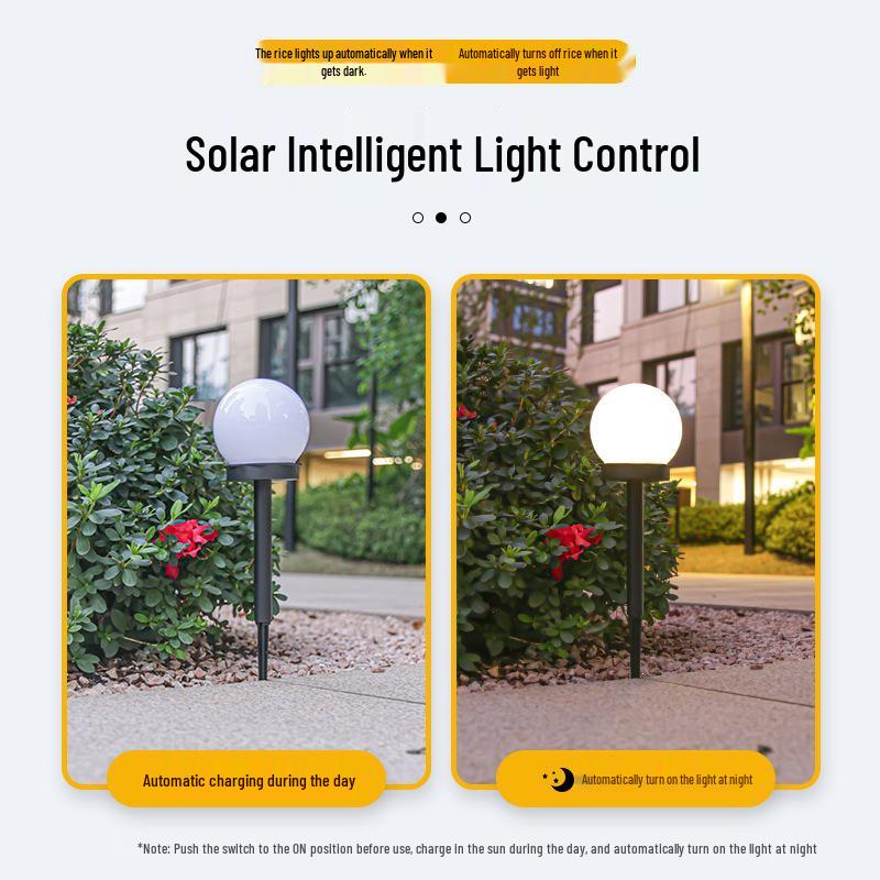Outdoor Waterproof Solar Lawn Lamp - Decorative Garden Ground-Plug Light