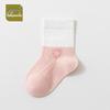 Class A Cotton Baby Socks - Breathable, Seamless, Loose Cuff, Mid-Calf Mesh for Newborns