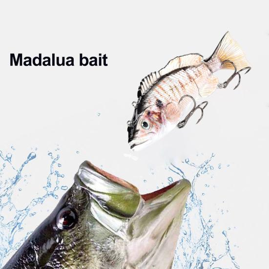 13.5CM/39.3G/54G Electric Multi-Jointed Fishing Lure with Float USB Rechargeable LED Luminous Swimbait Robotic Artificial Bait Fishing Accessories