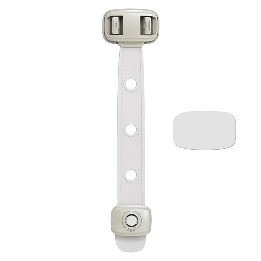 Dual Button Child Safety Lock Plastic Locker Buckle Toilet Lock  Home Security Protection