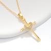 Fashion Gold Cross Necklace For Women Rhinestone Pendant Delicate Clavicle Chain Stylish Jewelry Gift