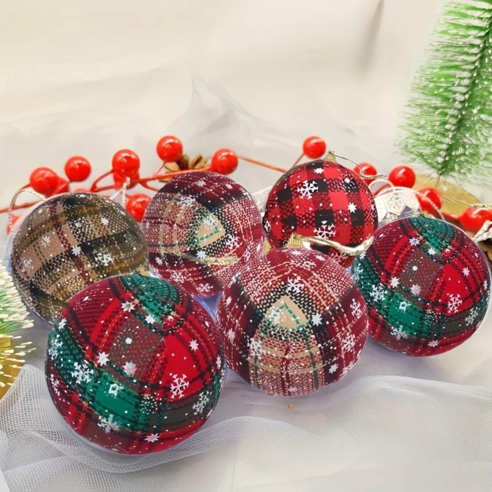 Shatterproof Christmas Foam Ball Pendant 6cm/8cm Christmas Tree Ornaments Xmas Party Favors