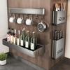 Wall Mounted Kitchen Spice Storage Seasoning Bottle Storage Rack Kitchen Storage Wall Shelf Organizers Hanging Hook Rack