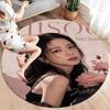 Blackpink Custom Name Round Area Rug,Carpet Rug for Living Room Bedroom Sofa Playroom Decor,Non-slip Floor Mat