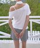 THE GREEN LAB Striped Shorts [White]