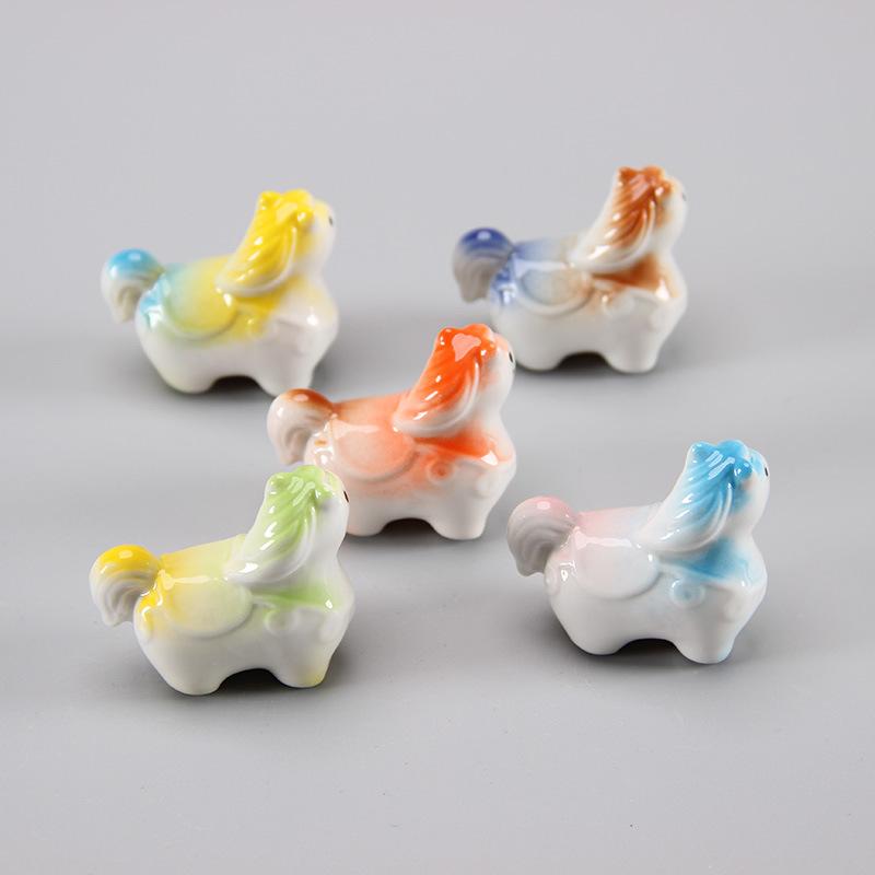 Ceramic Chopsticks Pillow Cartoon Chinese Zodiac Horse Chopstick Rest Home Decoration Chopsticks Chopsticks Holder Spoon Holder