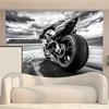 Speed Sport Bike Tapestry Monochrome Motorcycle Wall Art Decor for Living Room
