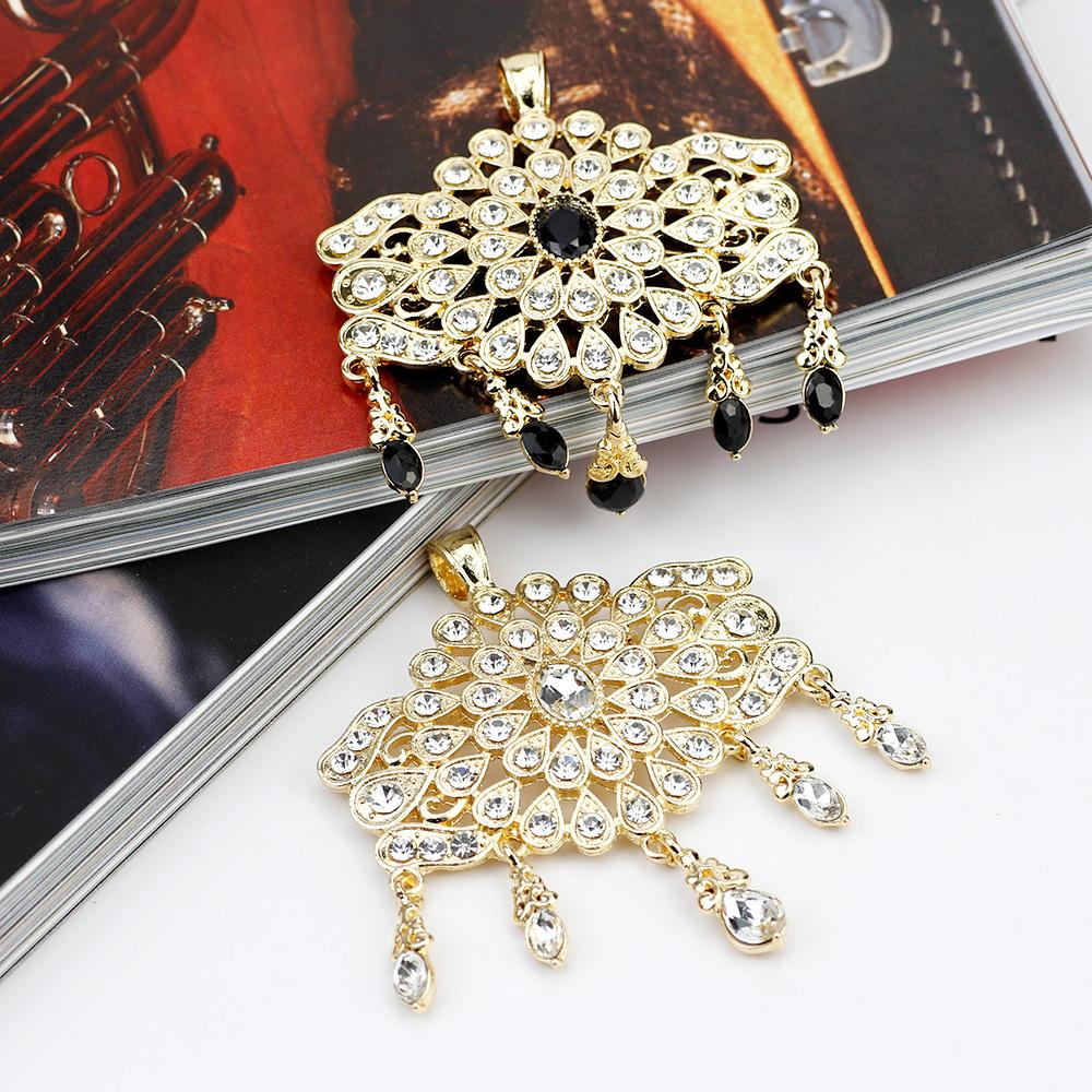 Přívěsek Dámský šperk na dvojí použití Wedding Bijoux Gold Color Crystal 2023