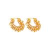 European and American Style Hollow Woven Twist Earrings Emerald Zircon Winding Shape Round Ear Buckle Retro Niche Earrings