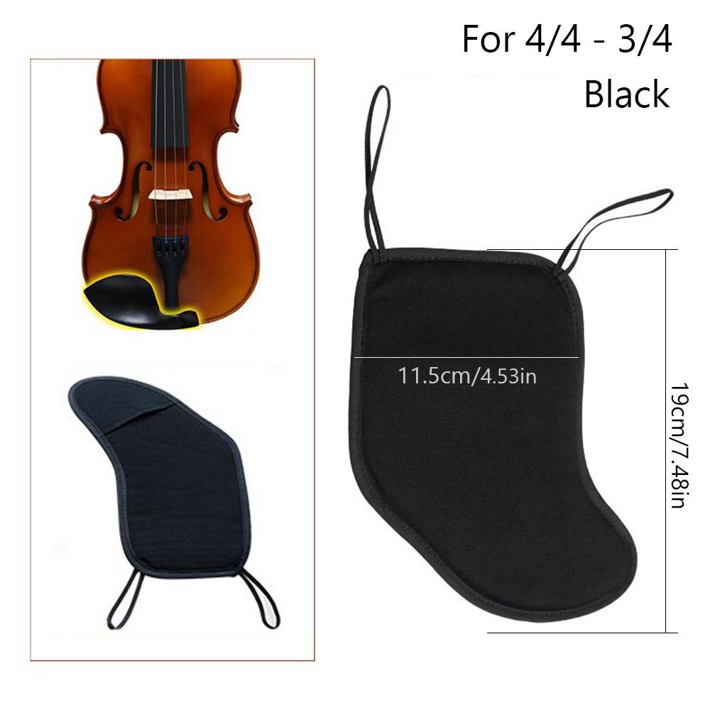 

Cotton Violin Chin Rest Pad Absorbs Sweat Fiddle Sponge Cushion For 3/4 4/4 1/2 1/4 1/8 1/32 For 4/4 - 3/4 Black