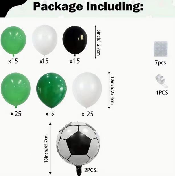 Football Trophy Aluminum Film Balloon Green Arch Set Boy Baby Birthday Party Decoration Decoration