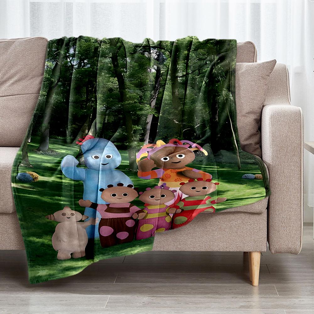 In the Night Garden Theme Printed Blanket - Perfect for Couch, Bed, Travel & Outdoor Use | Machine Washable, Cozy & Durable.