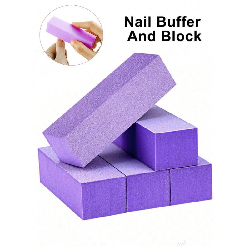 Nail Buffer Block, Medium/Fine Grit Finishing Buffers for Acrylic Nails Gel Polish Nails Professional Pedicure Manicure Buffer Kits