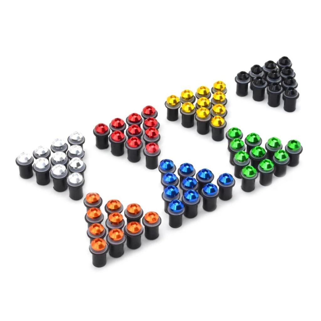 10pcs Motorcycle Windshield Modification Screws for S1000RR 2016-2022 2023 5mm Motorcycle Windshield Bolts Nuts (Yellow)