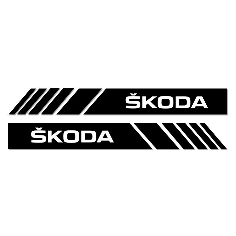 CGT1 20*2cm car rearview mirror side sticker waterproof decal, suitable for Skoda Octavia, Scala, Rapid, Kamiq, Kodiaq, Fabia, Superb