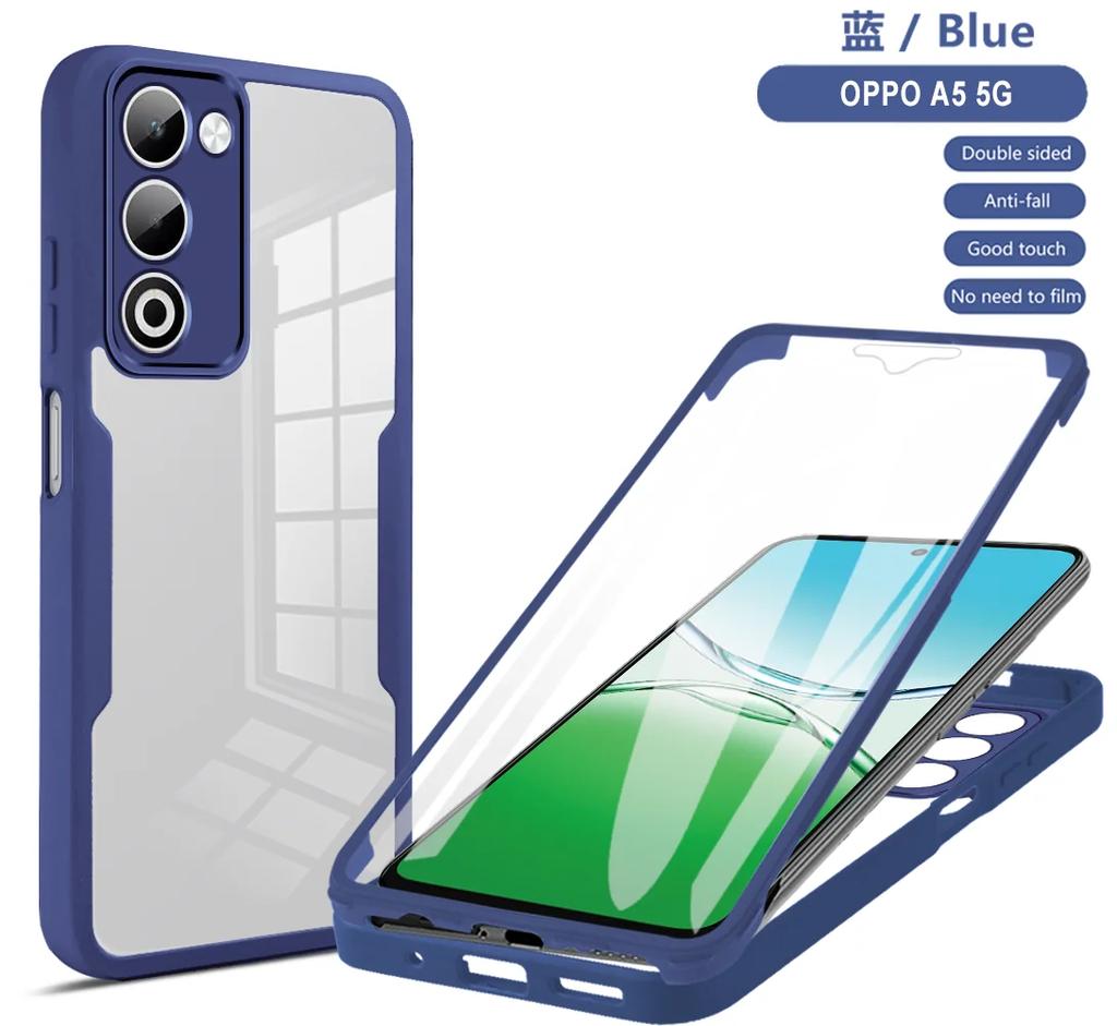 360 Full Body Protection Shockproof Phone Case For OPPO A5 5G 2026 Protective Cover Built-in Screen Protector Fundas Coque Capa