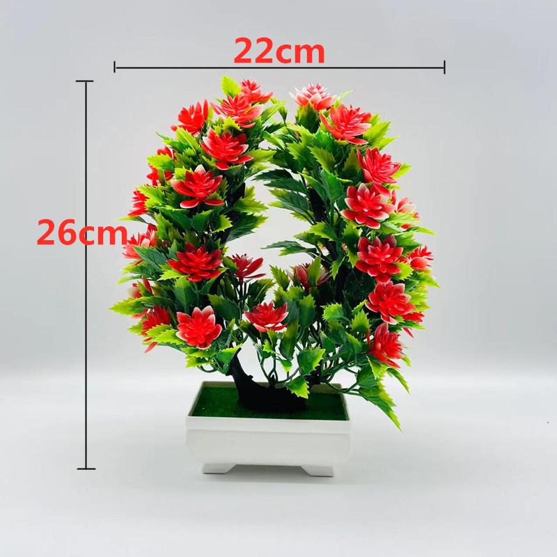 Künstliche herzförmige Nelumbo Sp Pflanze mit rosa und roten Plastikblüten zur Heimdekoration