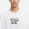 Nike Camiseta Masculina Retrô com Estampa de Letras de Manga Curta em Branco FV1129-100