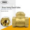 Brass Horizontal Check Valve, One-Way Backflow Preventer DN20, for Water Pumps and Pipes