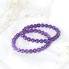 Natural Amethyst Bracelet 10mm Beads for Men & Women, Jewelry Healing Elastic Bracelet To Enhance Wisdom & Bring Good Luck, Happiness & Prosperity