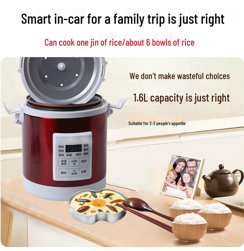 Yinhao Car Smart Rice Cooker 12V/24V - Large Capacity Universal Truck Cooker