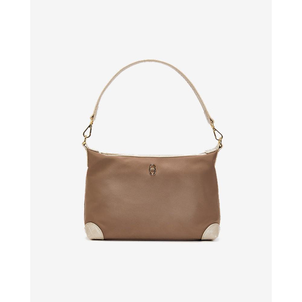 ESquire Collection ESquire Women S Nylon Chroni Shoulder Bag Beige