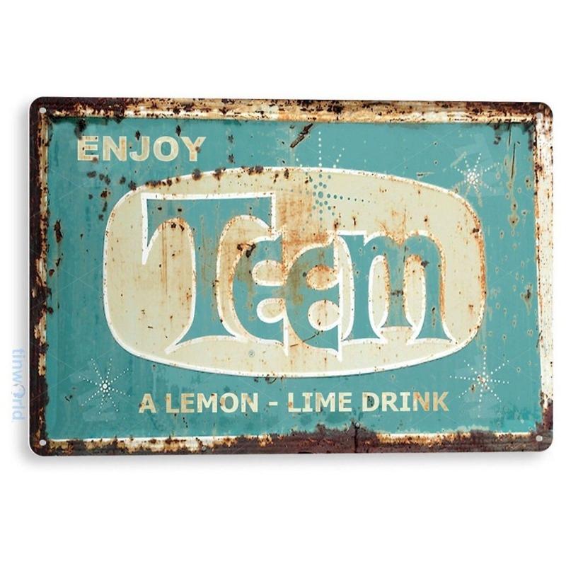 

Vintage Metal Tin Sign Kitchen Bar Cafe Wall Decor