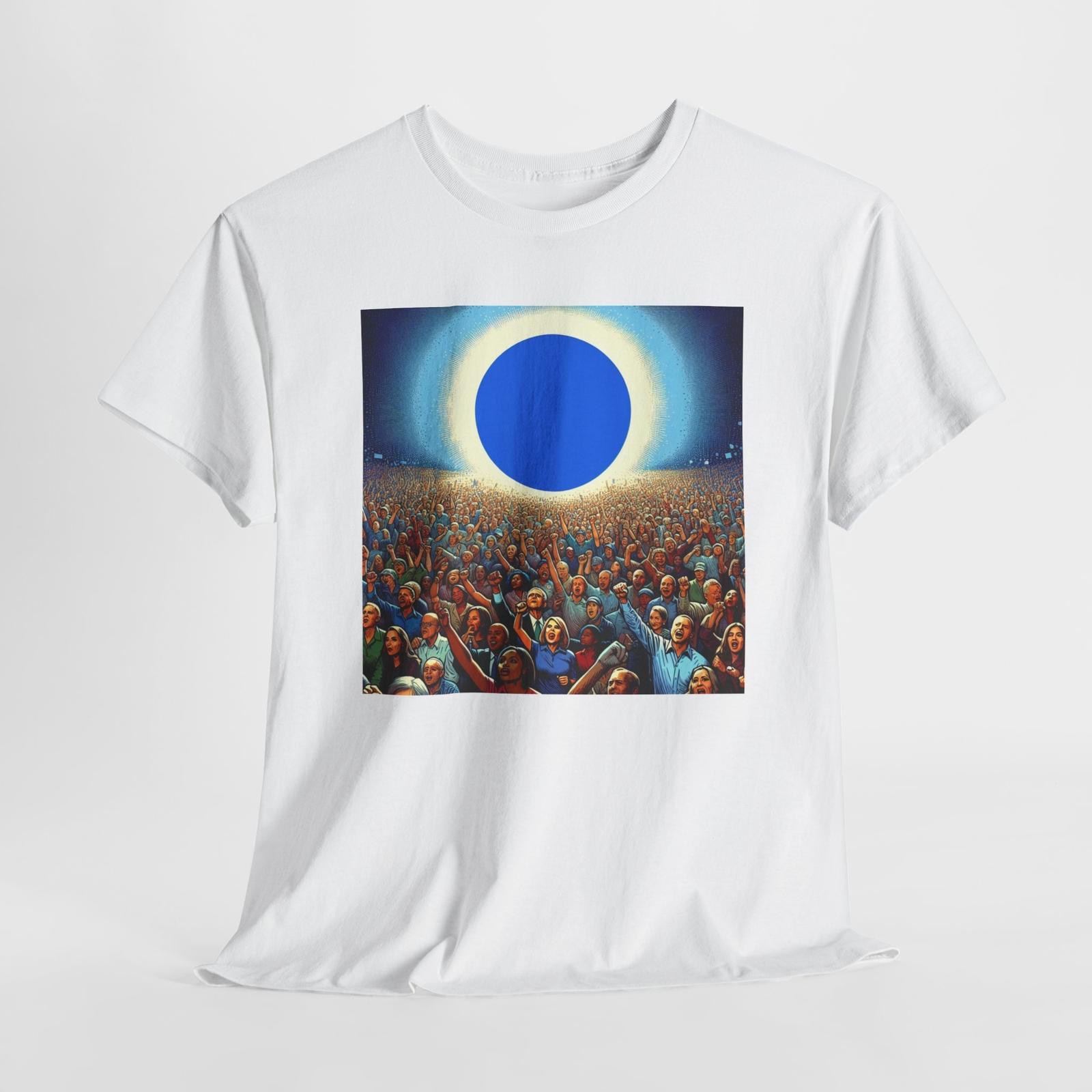

Blue Dot, Vote Blue to Save America, Unisex Heavy Cotton T-Shirt Mens Womens Tees Top Tee L
