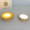 Round Wooden Led Night Light Base Display Stand For Plastics Glass Ball Decor