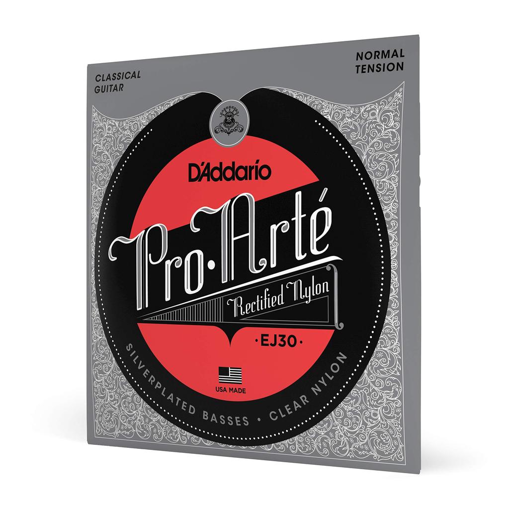 Classics Silber Klar Nylon Normal EJ30 Gitarrensaiten D'Addario Gewickelt/Gefach