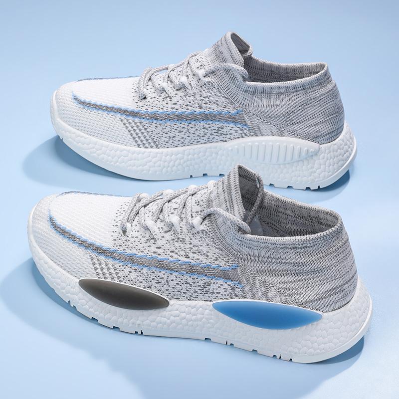 

2024 Sneakers Shoes Men Lightweight Breathable Running Walking Male Footwear Lace-up Adult Sneakers Zapatillas De Deporte 44 білий