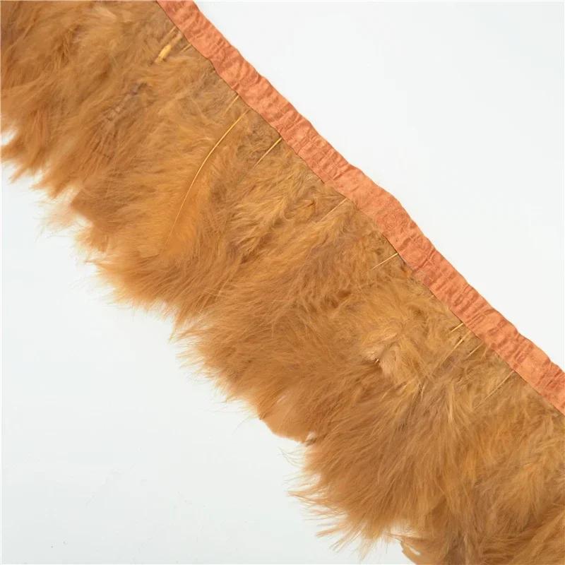 2 Mètres Bordure de Plumes de Marabout Moelleuses Bords Frange 6-8" Plumes de Dinde Blanches Noires Décor Vêtements sur Bande Artisanat Ruban Décoration