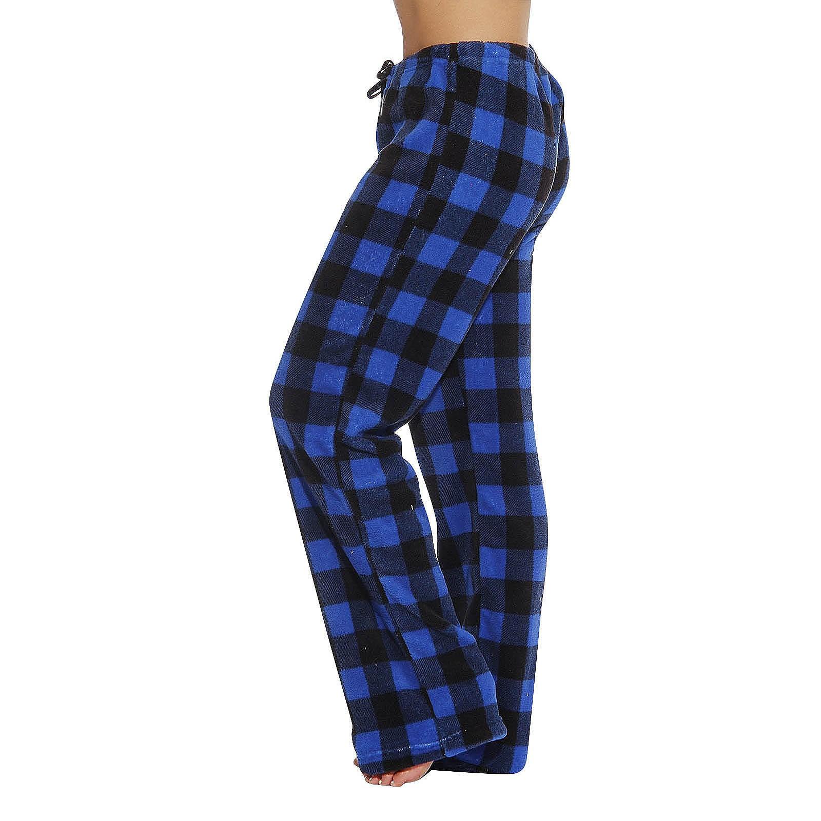 

Women Winter Plaid Pants Full Length Long Trousers Sports Pants XXL синий