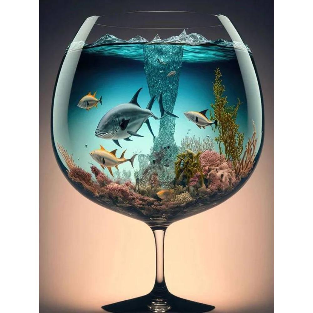 DIY Full Circle Diamond Painting Cross Stitch 3D Art Style Home Scene Decorative Diamond Painting 5d Diamond Art Painting